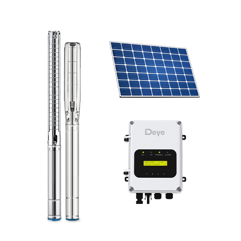 4-Zoll-Solar-AC/DC-Pumpenregler (800–3000 W), Edelstahl-Laufrad-Tauchpumpen
