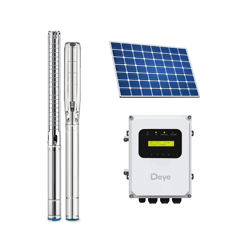 6-Zoll-Solar-AC/DC-Pumpenregler (800–3000 W), Edelstahl-Laufrad-Tauchpumpen